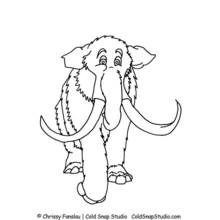 Dibujo para colorear: Mamut (Animales Prehistóricos) #19178 - Dibujos para Colorear e Imprimir Gratis
