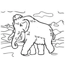 Dibujo para colorear: Mamut (Animales Prehistóricos) #19182 - Dibujos para Colorear e Imprimir Gratis