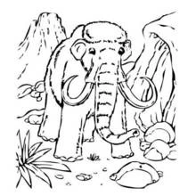 Dibujo para colorear: Mamut (Animales Prehistóricos) #19183 - Dibujos para Colorear e Imprimir Gratis