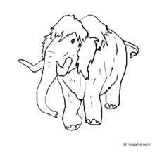 Dibujo para colorear: Mamut (Animales Prehistóricos) #19188 - Dibujos para Colorear e Imprimir Gratis