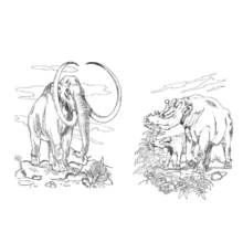 Dibujo para colorear: Mamut (Animales Prehistóricos) #19282 - Dibujos para Colorear e Imprimir Gratis
