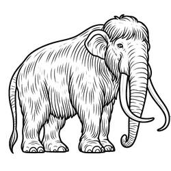 Dibujo para colorear: Mamut (Animales Prehistóricos) #212510 - Dibujos para Colorear e Imprimir Gratis