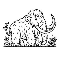 Dibujo para colorear: Mamut (Animales Prehistóricos) #212511 - Dibujos para Colorear e Imprimir Gratis