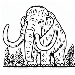 Dibujo para colorear: Mamut (Animales Prehistóricos) #212512 - Dibujos para Colorear e Imprimir Gratis