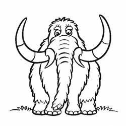 Dibujo para colorear: Mamut (Animales Prehistóricos) #212513 - Dibujos para Colorear e Imprimir Gratis
