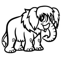 Dibujo para colorear: Mamut (Animales Prehistóricos) #212515 - Dibujos para Colorear e Imprimir Gratis