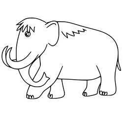 Dibujo para colorear: Mamut (Animales Prehistóricos) #212517 - Dibujos para Colorear e Imprimir Gratis