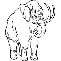 Dibujo para colorear: Mamut (Animales Prehistóricos) #212518 - Dibujos para Colorear e Imprimir Gratis