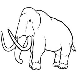 Dibujo para colorear: Mamut (Animales Prehistóricos) #212519 - Dibujos para Colorear e Imprimir Gratis