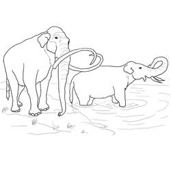 Dibujo para colorear: Mamut (Animales Prehistóricos) #212520 - Dibujos para Colorear e Imprimir Gratis