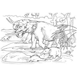 Dibujo para colorear: Mamut (Animales Prehistóricos) #212521 - Dibujos para Colorear e Imprimir Gratis