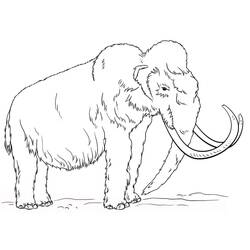 Dibujo para colorear: Mamut (Animales Prehistóricos) #212523 - Dibujos para Colorear e Imprimir Gratis