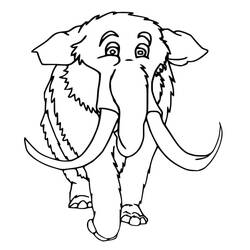 Dibujo para colorear: Mamut (Animales Prehistóricos) #212524 - Dibujos para Colorear e Imprimir Gratis