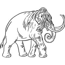 Dibujo para colorear: Mamut (Animales Prehistóricos) #212526 - Dibujos para Colorear e Imprimir Gratis