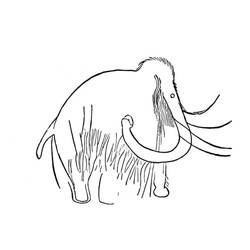 Dibujo para colorear: Mamut (Animales Prehistóricos) #212527 - Dibujos para Colorear e Imprimir Gratis