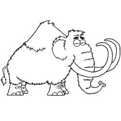 Dibujo para colorear: Mamut (Animales Prehistóricos) #212528 - Dibujos para Colorear e Imprimir Gratis