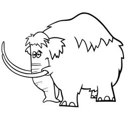 Dibujo para colorear: Mamut (Animales Prehistóricos) #212542 - Dibujos para Colorear e Imprimir Gratis