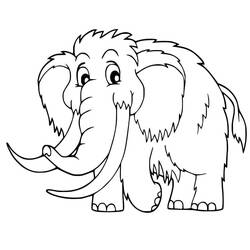 Dibujo para colorear: Mamut (Animales Prehistóricos) #212548 - Dibujos para Colorear e Imprimir Gratis