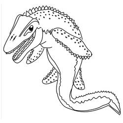 Dibujos para colorear: Mosasaurio - Dibujos para Colorear e Imprimir Gratis