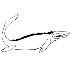Dibujo para colorear: Mosasaurio (Animales Prehistóricos) #218359 - Dibujos para Colorear e Imprimir Gratis