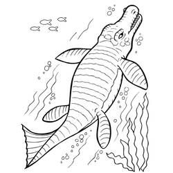 Dibujo para colorear: Mosasaurio (Animales Prehistóricos) #218371 - Dibujos para Colorear e Imprimir Gratis