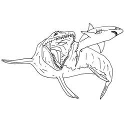 Dibujo para colorear: Mosasaurio (Animales Prehistóricos) #218374 - Dibujos para Colorear e Imprimir Gratis