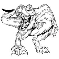 Dibujo para colorear: T-Rex (Animales Prehistóricos) #180055 - Dibujos para Colorear e Imprimir Gratis