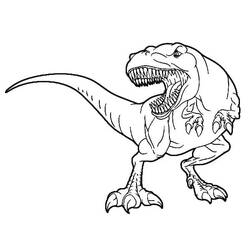 Dibujo para colorear: T-Rex (Animales Prehistóricos) #180059 - Dibujos para Colorear e Imprimir Gratis
