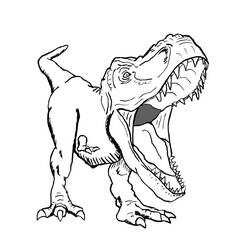 Dibujo para colorear: T-Rex (Animales Prehistóricos) #180071 - Dibujos para Colorear e Imprimir Gratis