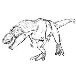Dibujo para colorear: T-Rex (Animales Prehistóricos) #180073 - Dibujos para Colorear e Imprimir Gratis