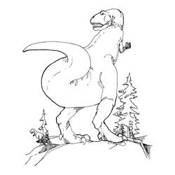 Dibujo para colorear: T-Rex (Animales Prehistóricos) #180076 - Dibujos para Colorear e Imprimir Gratis