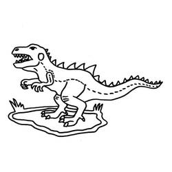 Dibujo para colorear: T-Rex (Animales Prehistóricos) #180086 - Dibujos para Colorear e Imprimir Gratis
