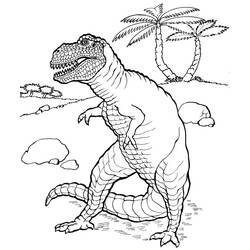 Dibujo para colorear: T-Rex (Animales Prehistóricos) #180088 - Dibujos para Colorear e Imprimir Gratis