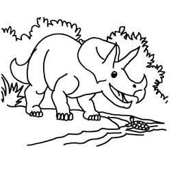 Dibujo para colorear: Triceratops (Animales Prehistóricos) #211952 - Dibujos para Colorear e Imprimir Gratis