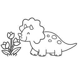 Dibujo para colorear: Triceratops (Animales Prehistóricos) #211953 - Dibujos para Colorear e Imprimir Gratis