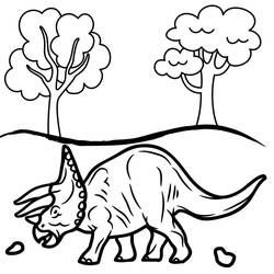 Dibujo para colorear: Triceratops (Animales Prehistóricos) #211964 - Dibujos para Colorear e Imprimir Gratis