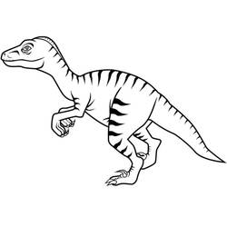 Dibujo para colorear: Velociraptor (Animales Prehistóricos) #214484 - Dibujos para Colorear e Imprimir Gratis