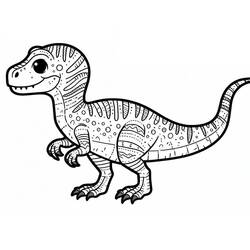 Dibujo para colorear: Velociraptor (Animales Prehistóricos) #214488 - Dibujos para Colorear e Imprimir Gratis