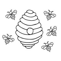 Dibujo para colorear: Abeja (Animales) #184188 - Dibujos para Colorear e Imprimir Gratis