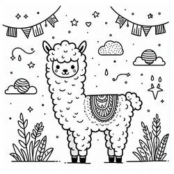 Dibujo para colorear: Alpaca (Animales) #217308 - Dibujos para Colorear e Imprimir Gratis