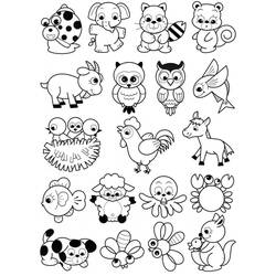 Dibujo para colorear: Animales Bebé (Animales) #218086 - Dibujos para Colorear e Imprimir Gratis