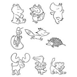 Dibujo para colorear: Animales Bebé (Animales) #218087 - Dibujos para Colorear e Imprimir Gratis