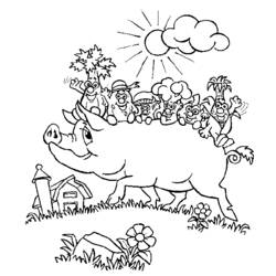 Dibujo para colorear: Animales de granja (Animales) #21402 - Dibujos para Colorear e Imprimir Gratis