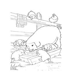 Dibujo para colorear: Animales de granja (Animales) #21510 - Dibujos para Colorear e Imprimir Gratis