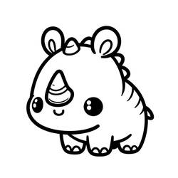 Dibujo para colorear: Animales Kawaii (Animales) #209245 - Dibujos para Colorear e Imprimir Gratis