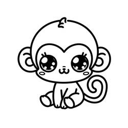 Dibujo para colorear: Animales Kawaii (Animales) #209250 - Dibujos para Colorear e Imprimir Gratis