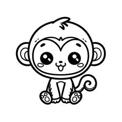 Dibujo para colorear: Animales Kawaii (Animales) #209251 - Dibujos para Colorear e Imprimir Gratis