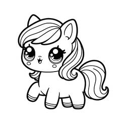 Dibujo para colorear: Animales Kawaii (Animales) #209261 - Dibujos para Colorear e Imprimir Gratis