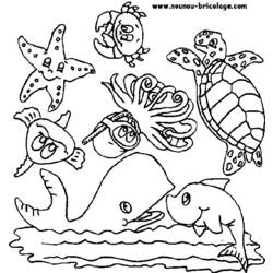 Dibujo para colorear: Animales marinos (Animales) #22007 - Dibujos para Colorear e Imprimir Gratis