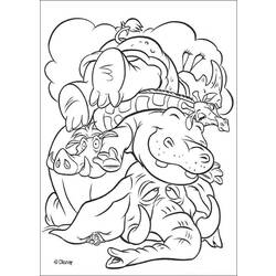 Dibujo para colorear: Animales salvajes / de la selva (Animales) #21099 - Dibujos para Colorear e Imprimir Gratis